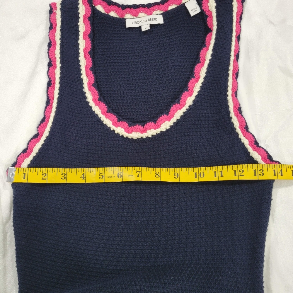 Veronica beard Ashlan Knit Scoop-Neck Midi Dress Sz M - Picture 8 of 10